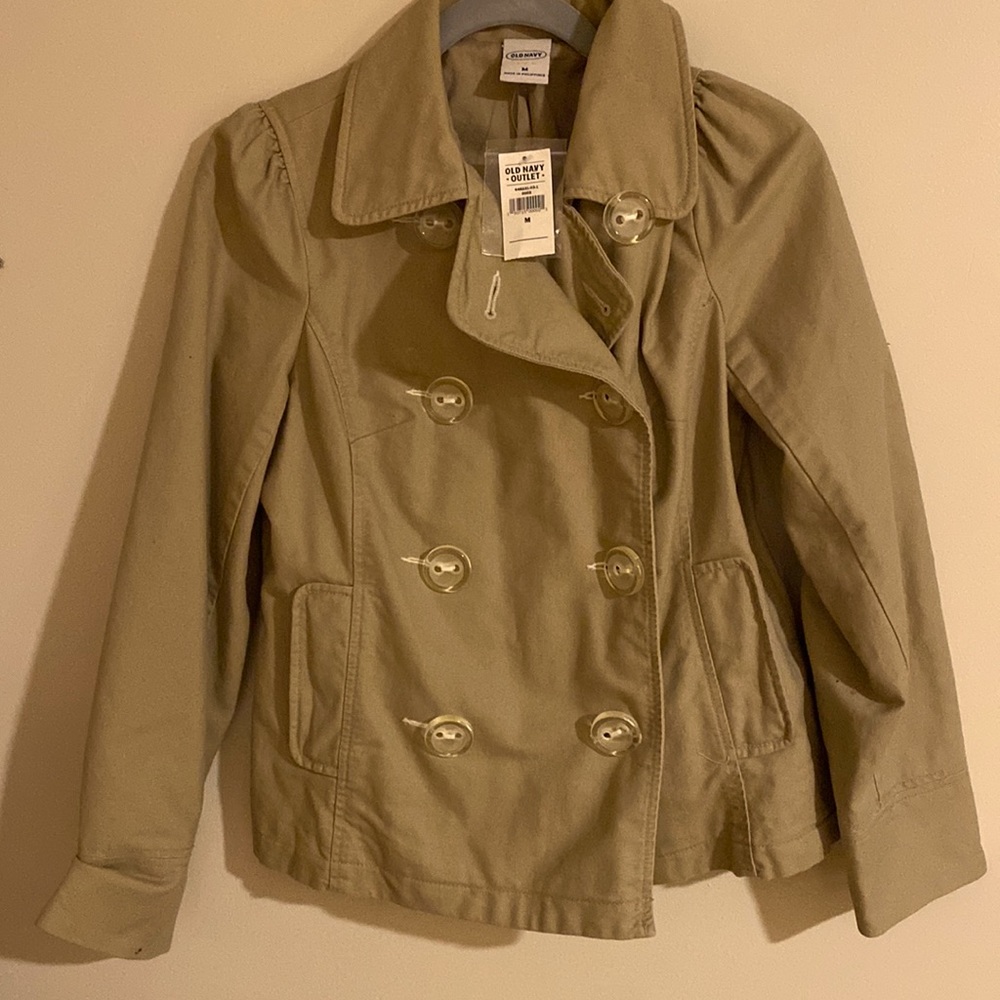NWT Old Navy Khaki Jacket with oversized buttons